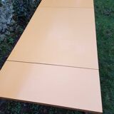 Table orange formica, 2 extensions