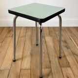 Green stool in formica 70s