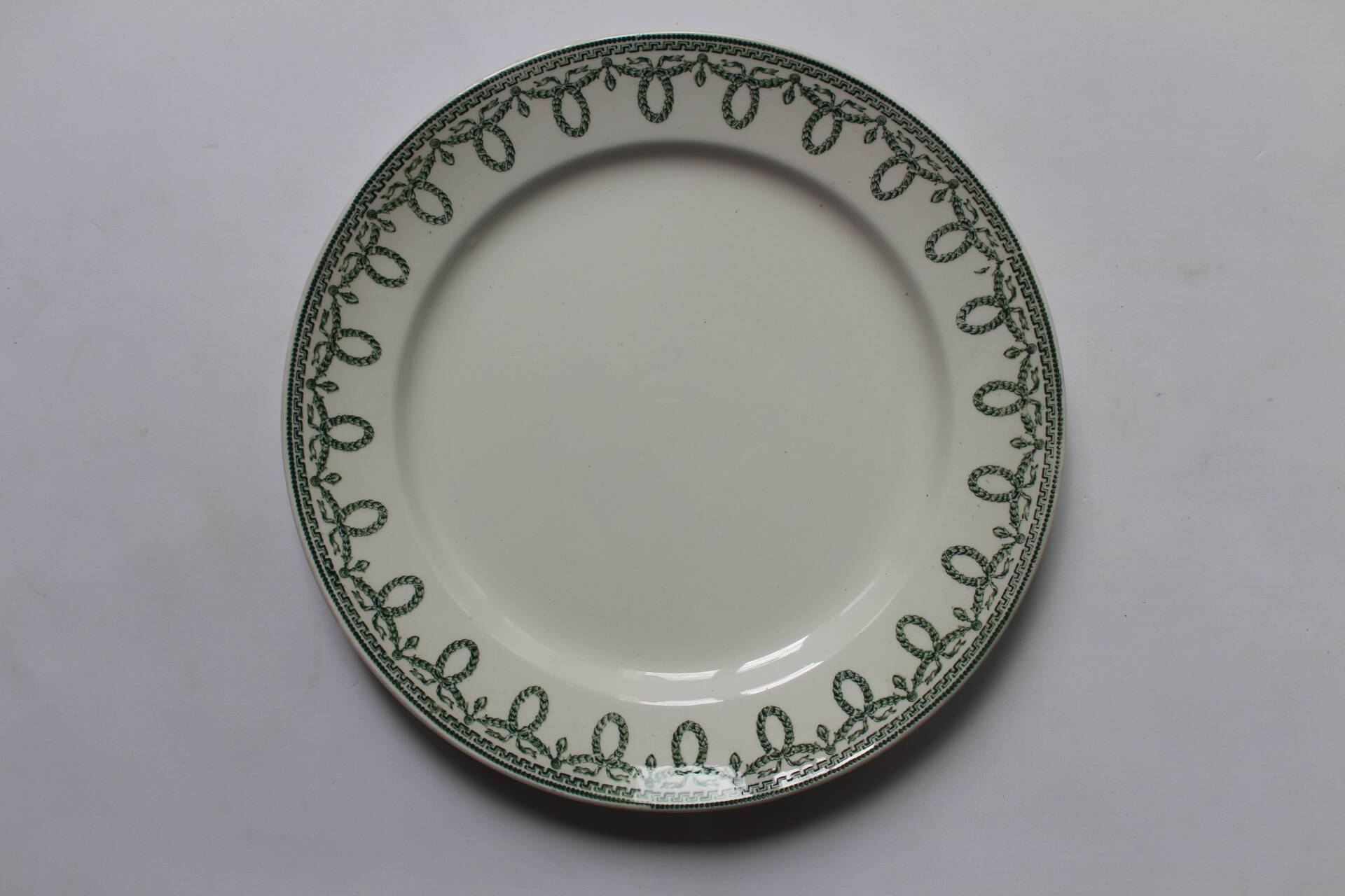 Boch Frères porcelain dinner plate, La Louvière, Bonaparte