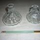 Ensemble de 2 vases en verre soufflé transparent