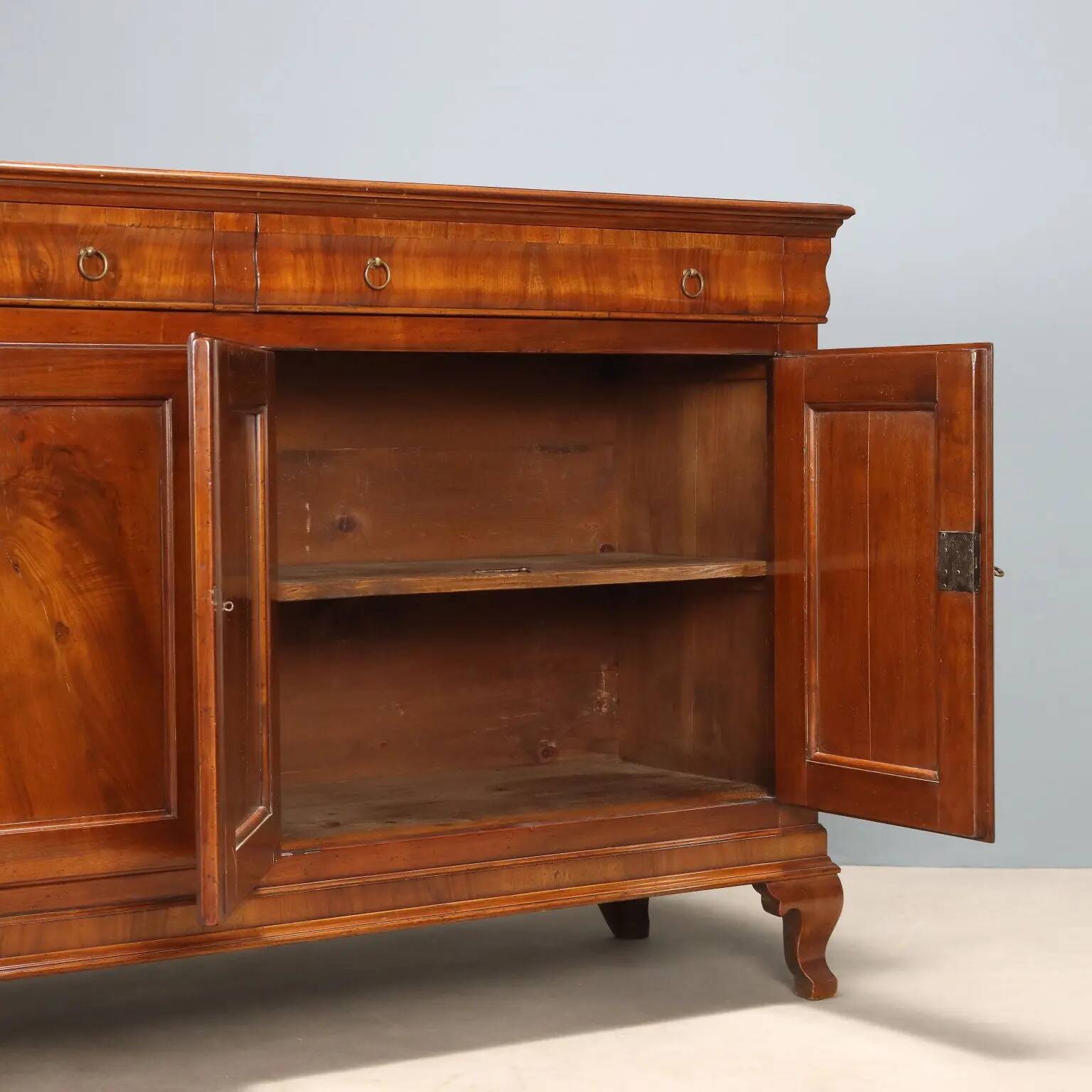 Antique walnut and fir buffet, Italy, 20th century