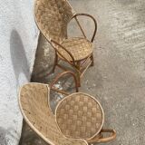 Chestnut armchairs (pair)