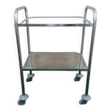 vintage surgical steel serving trolley