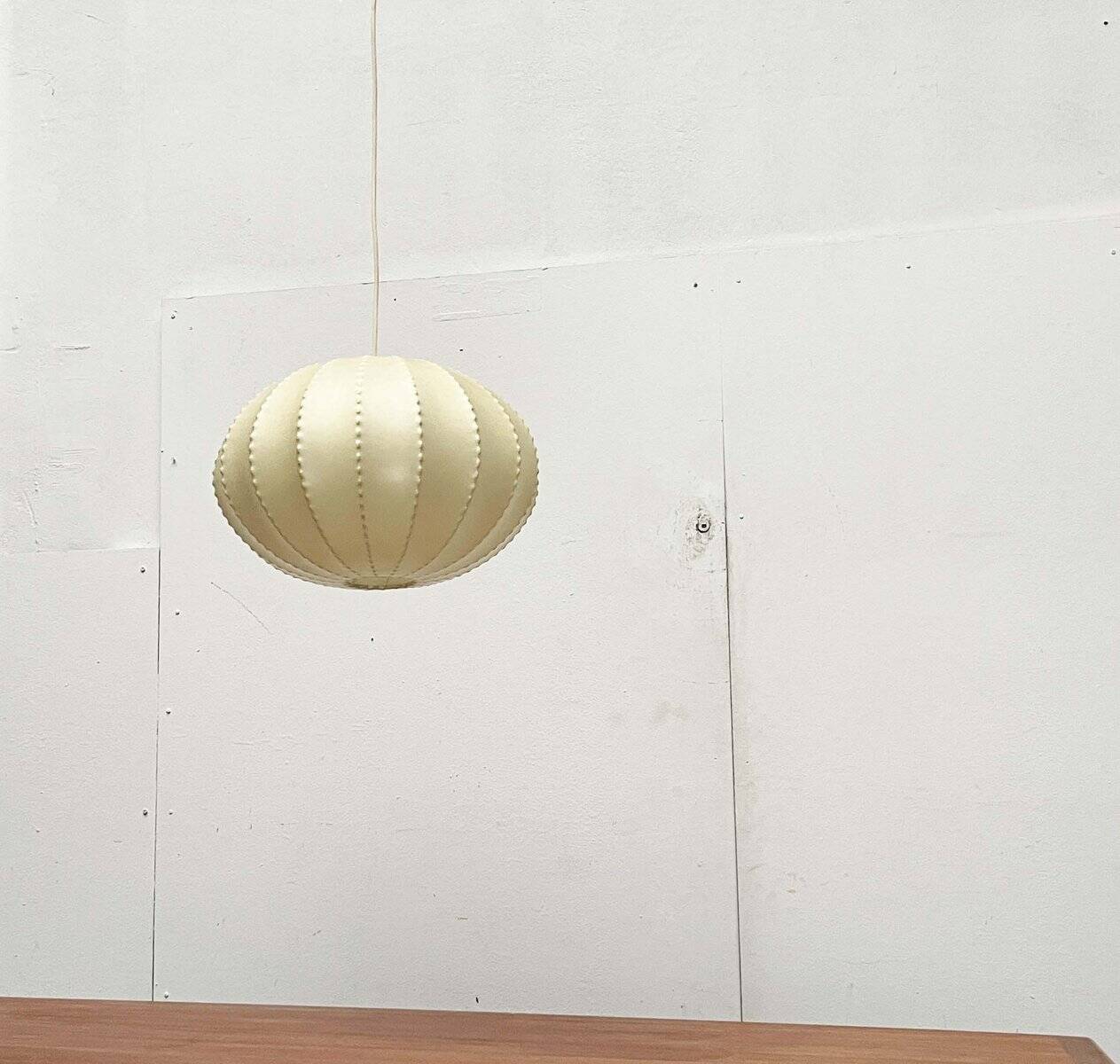 Modern mid-century Cocoon pendant lamp by Friedel Wauer for Goldkant Leuchten, Germany, 1960s.