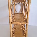 Set of bamboo and rattan shelves