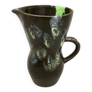 Jug signed Digoin Sarreguemines. Glazed ceramic. 50s 60s.