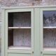 Renovated antique display cabinet – Lizard Green (Pure & Paint)