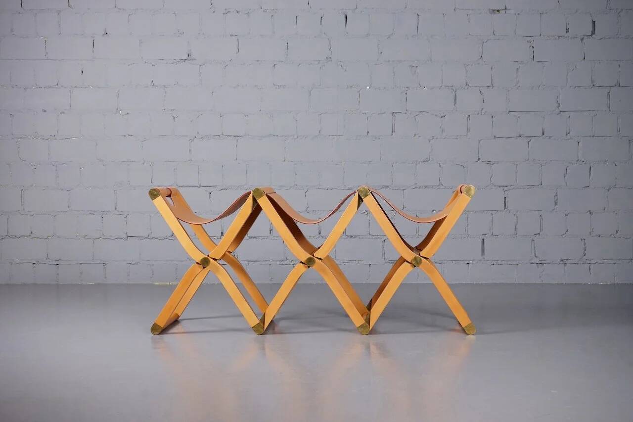 Pippa folding bench by Rena Dumas for Hermès Paris