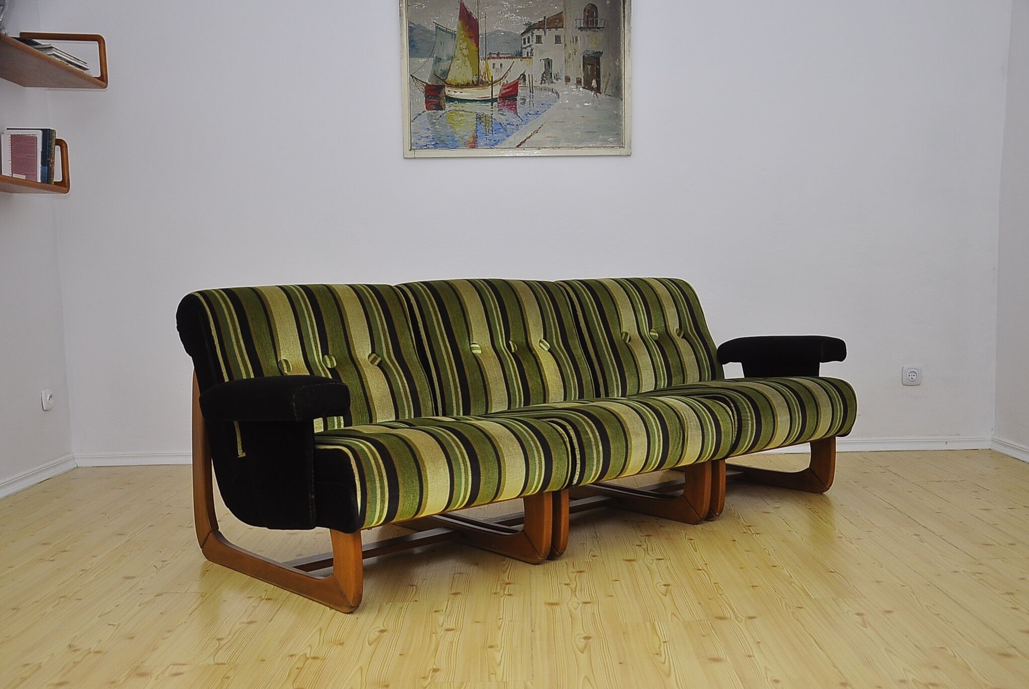 Vintage striped modular sofa, 1970s