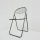 Niels Gammelgaard for Ikea grey wire metal folding chair, 1970s