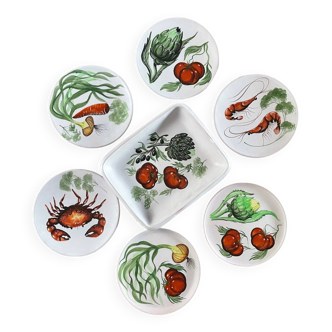 Rare service Vallauris Marius Bessone 1960