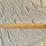 Vintage wooden wall coat rack - 2 hooks