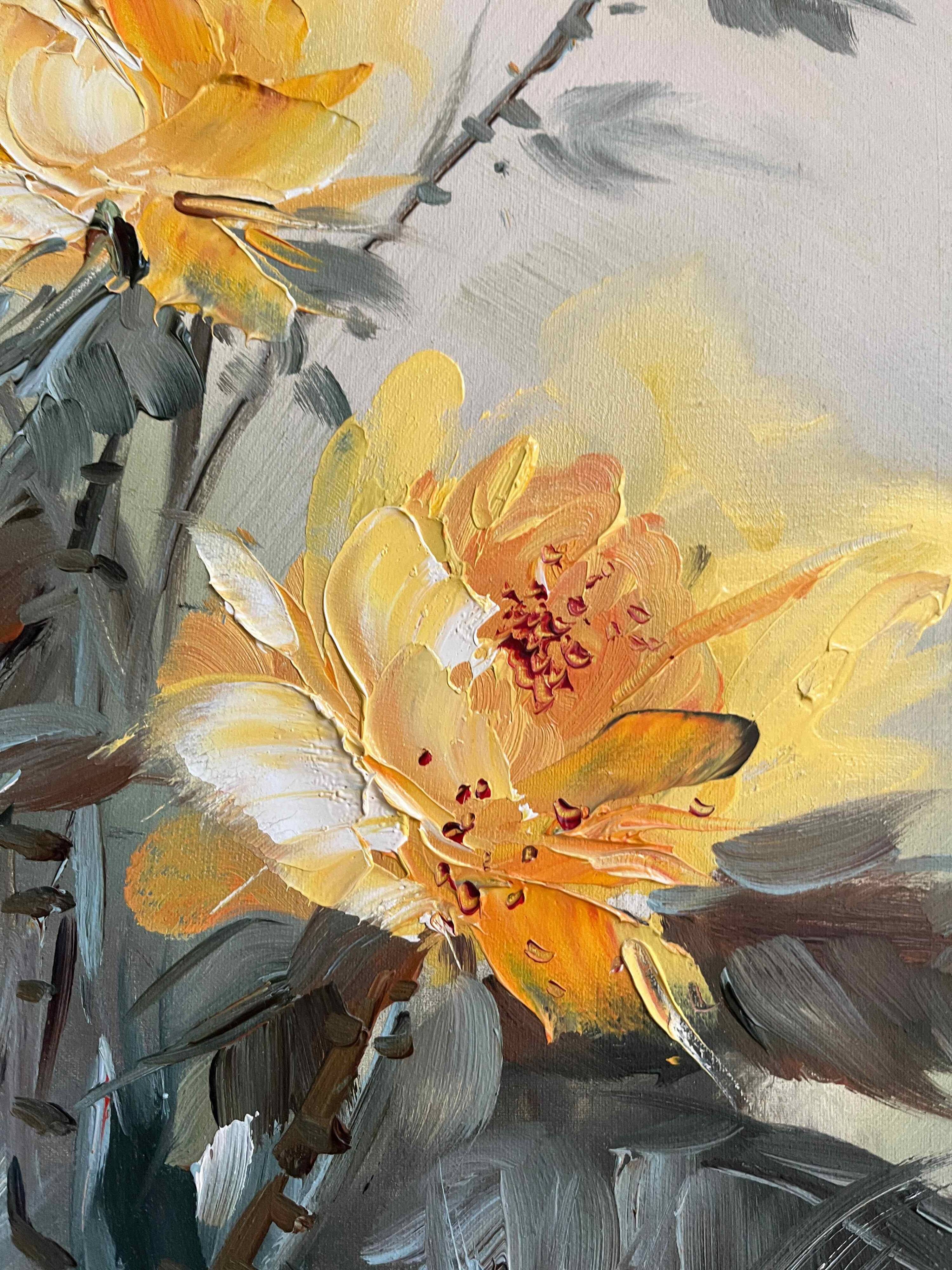 HST painting "Bouquet of wild flowers" signed 20th century