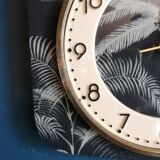 Vintage clock rectangular silent wall clock "palm tree"