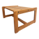 table basse en pin brutaliste