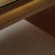 Mid-century Gio Ponti desk / Italian desk with a wooden and glass top
