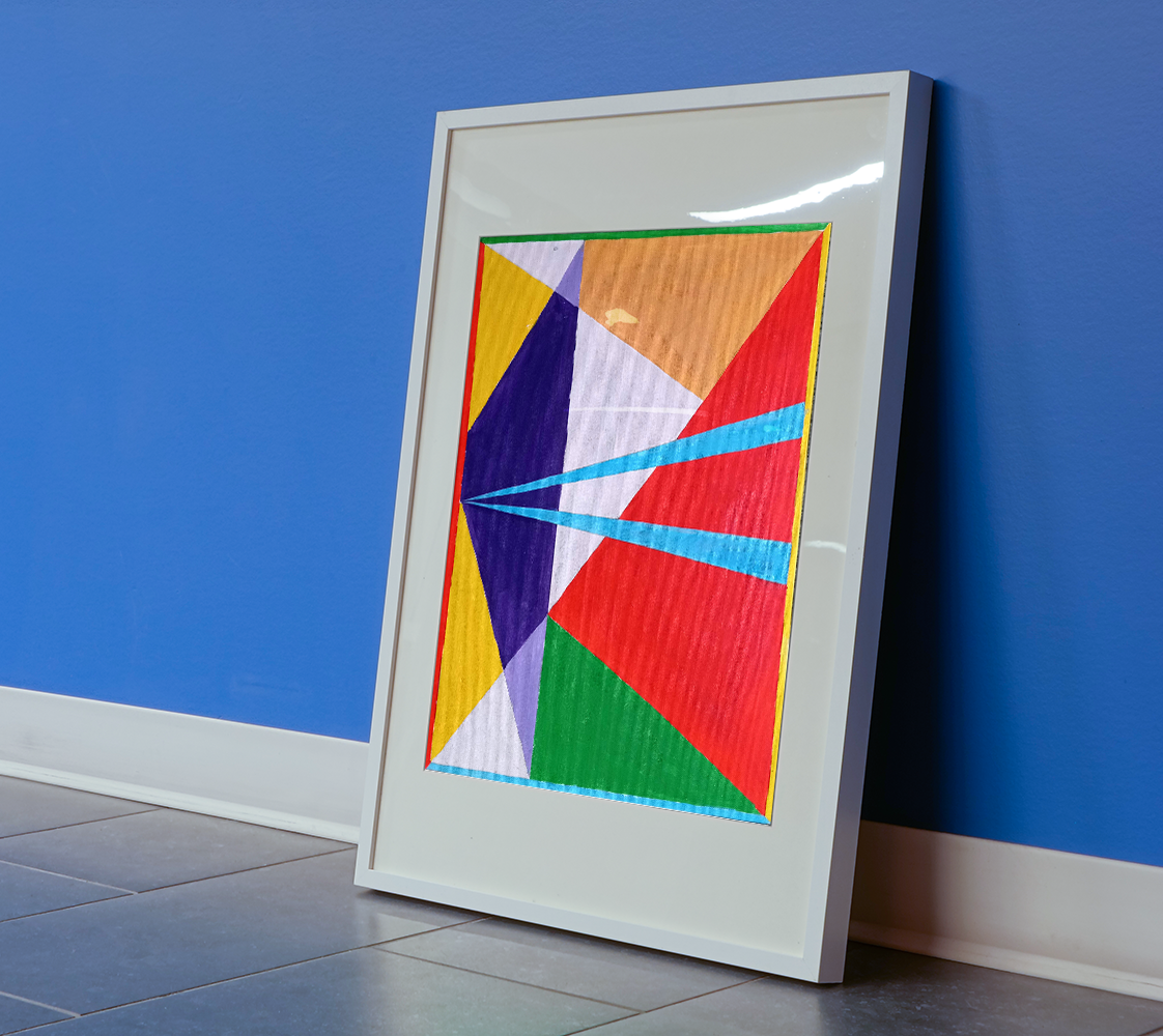 Geometric modernist painting