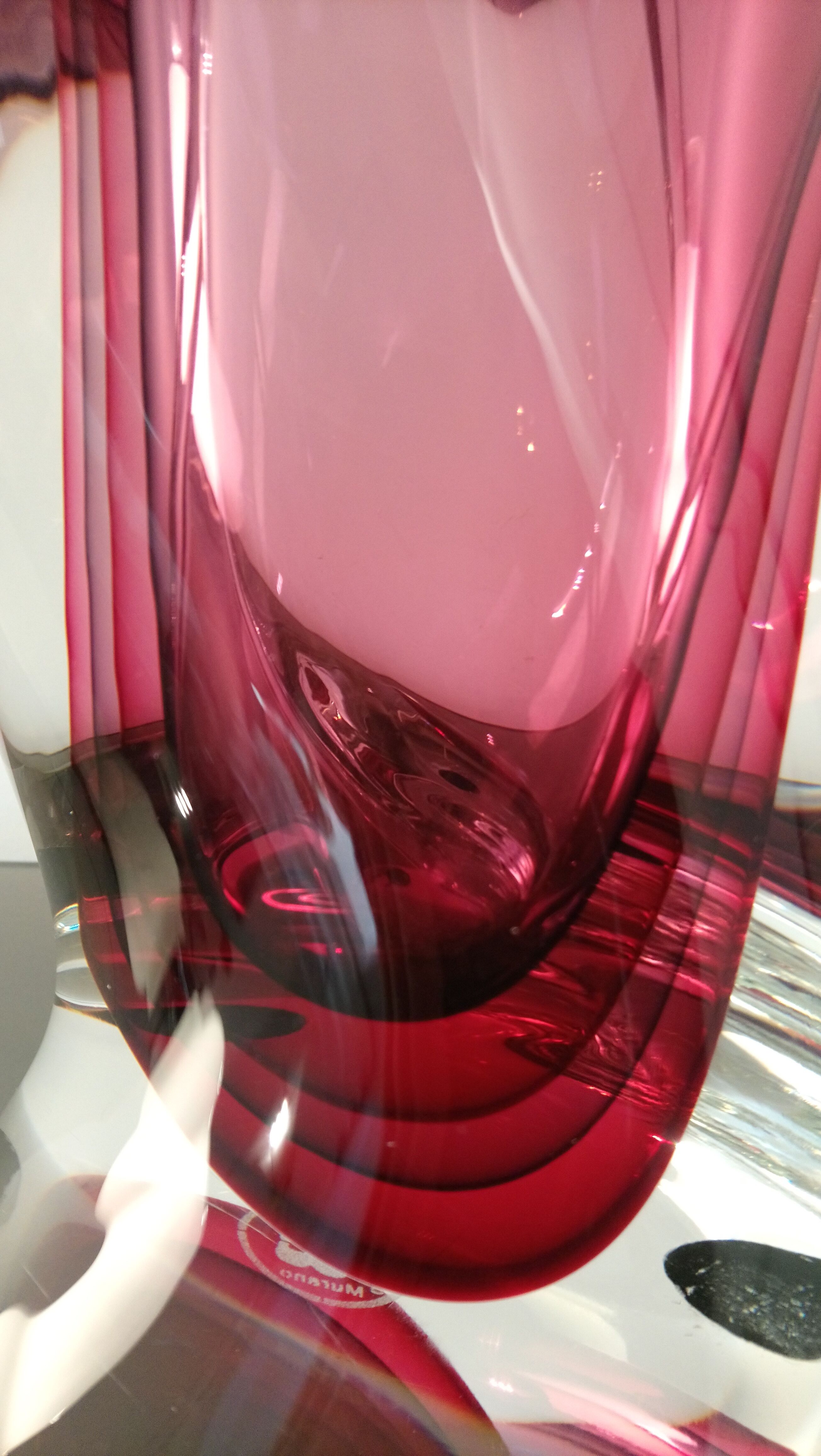 Imposing Murano of Walter FURLAN for 60s Bisanzio glass vase