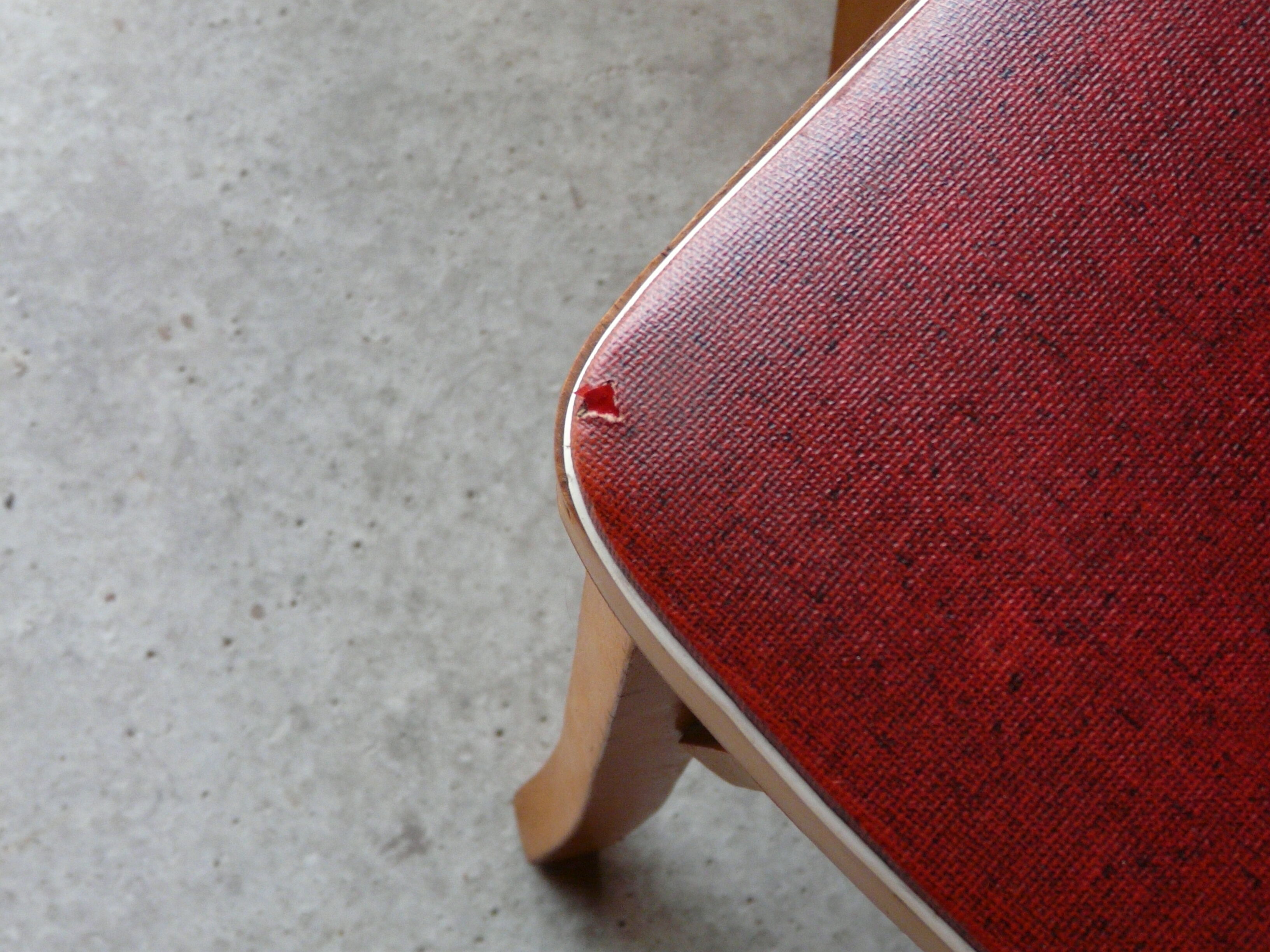 Six vintage Baumann bistro chairs in blond wood