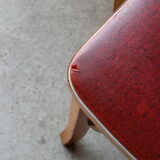 Six vintage Baumann bistro chairs in blond wood