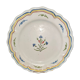 Old plate in earthenware of Nevers eighteenth Century with chantourné edges