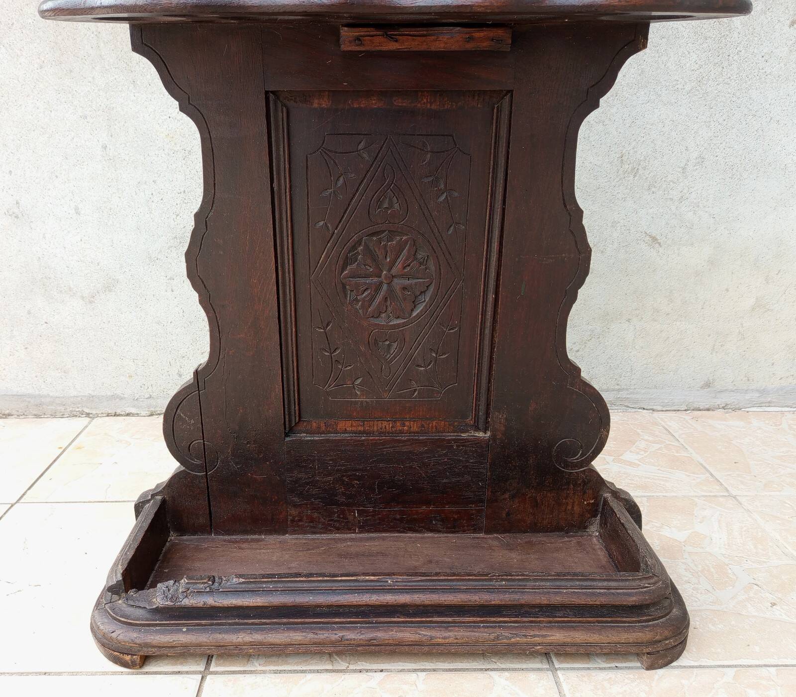 Louis XV Oak Coat Rack Hall Stand 19th Century