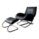 Swiss lounge chair with ottoman by Robert Haussmann from the 1980s.