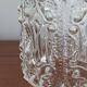 Suspension in moulded glass with floral decoration