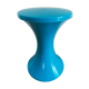 Tabouret tam tam bleu vintage en plastique