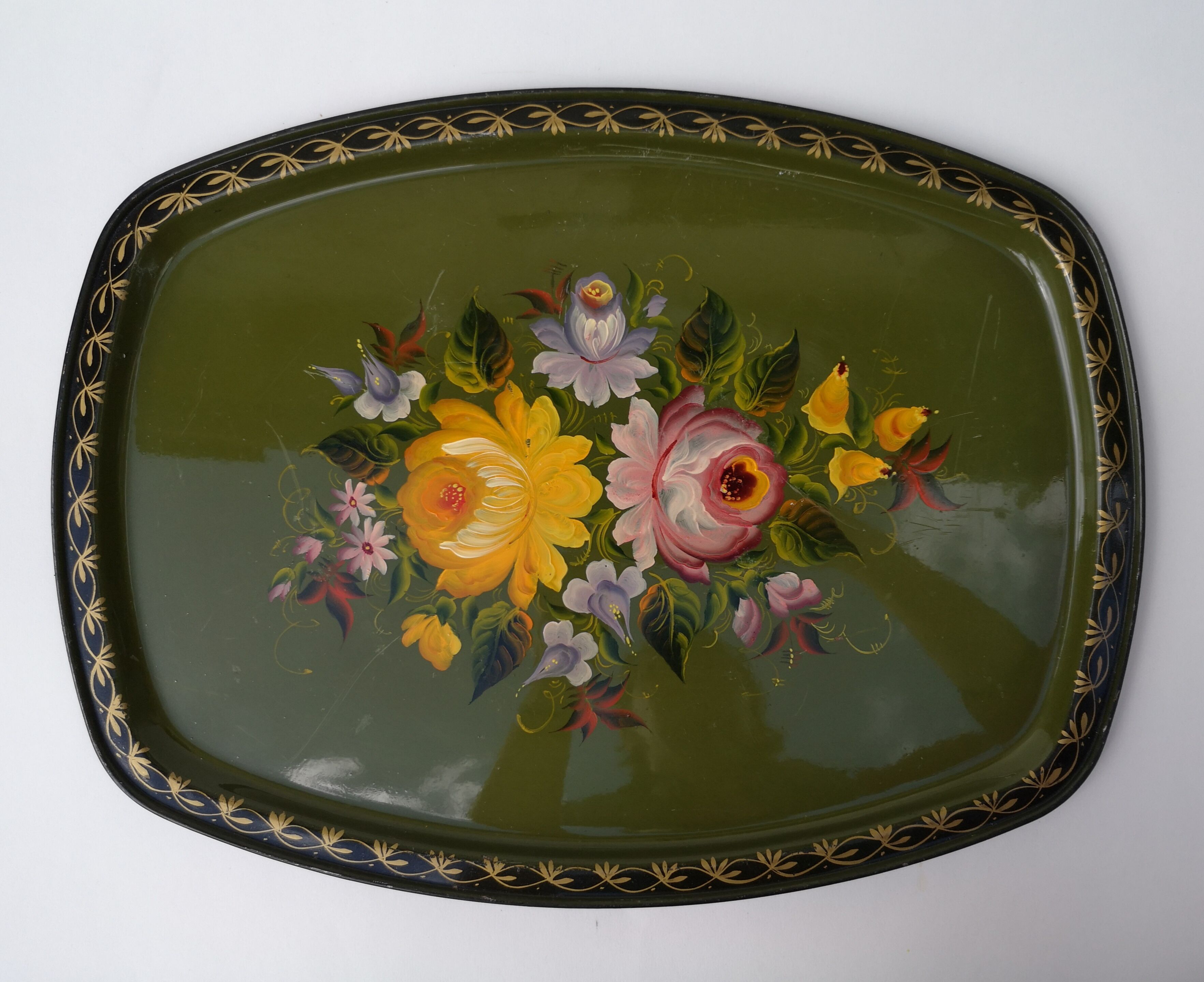 Vintage tray, Russian