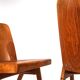 Set of two stackable plywood dining chairs, 1960