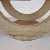 Table basse en travertin, italie, 1980s