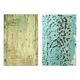 Blue green green wood glazed buffet