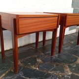 Pair of Scandinavian teak bedside tables