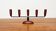 Teak candlestick in mid-century Danish string style, 1960s.