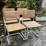 Cesca b32 model chair in white by Marcel Breuer