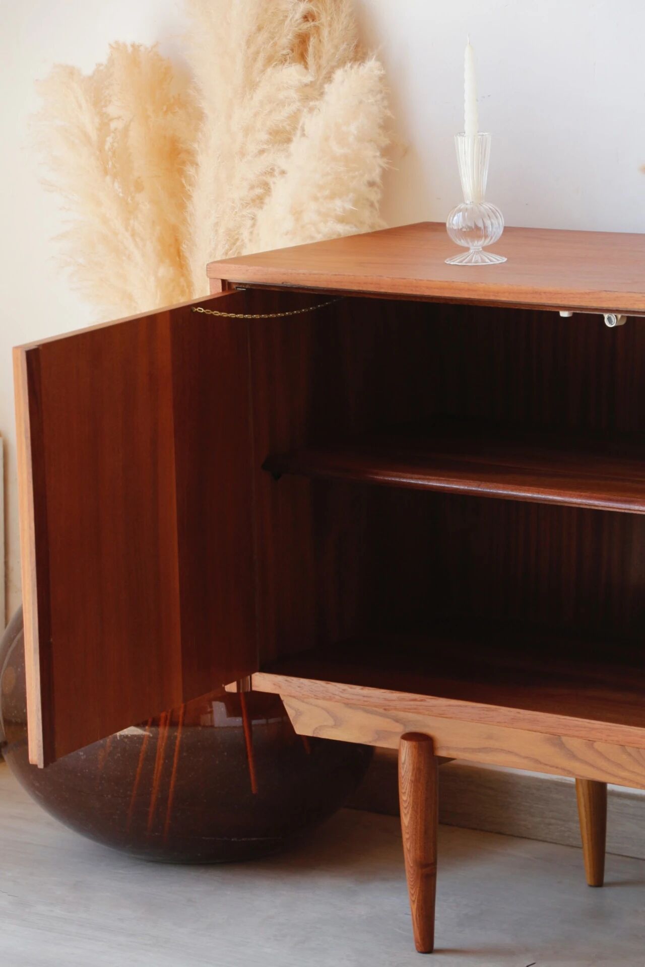 Vintage Scandinavian teak sideboard (220 cm)