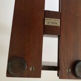 Adjustable bookend 1900 EM.Terquem, wood and brass