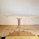 Oval marble and chrome table by Roche Bobois from the 1970s.