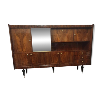 Vintage mahogany varnished sideboard from the 70s