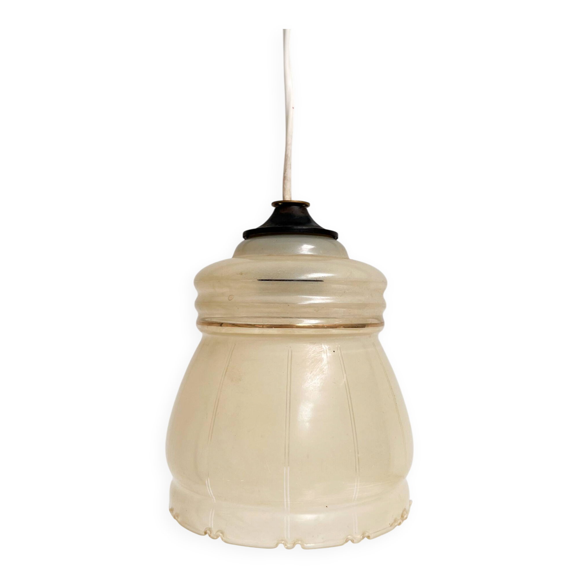 Lampe de plafond vintage nacrée, années 1960