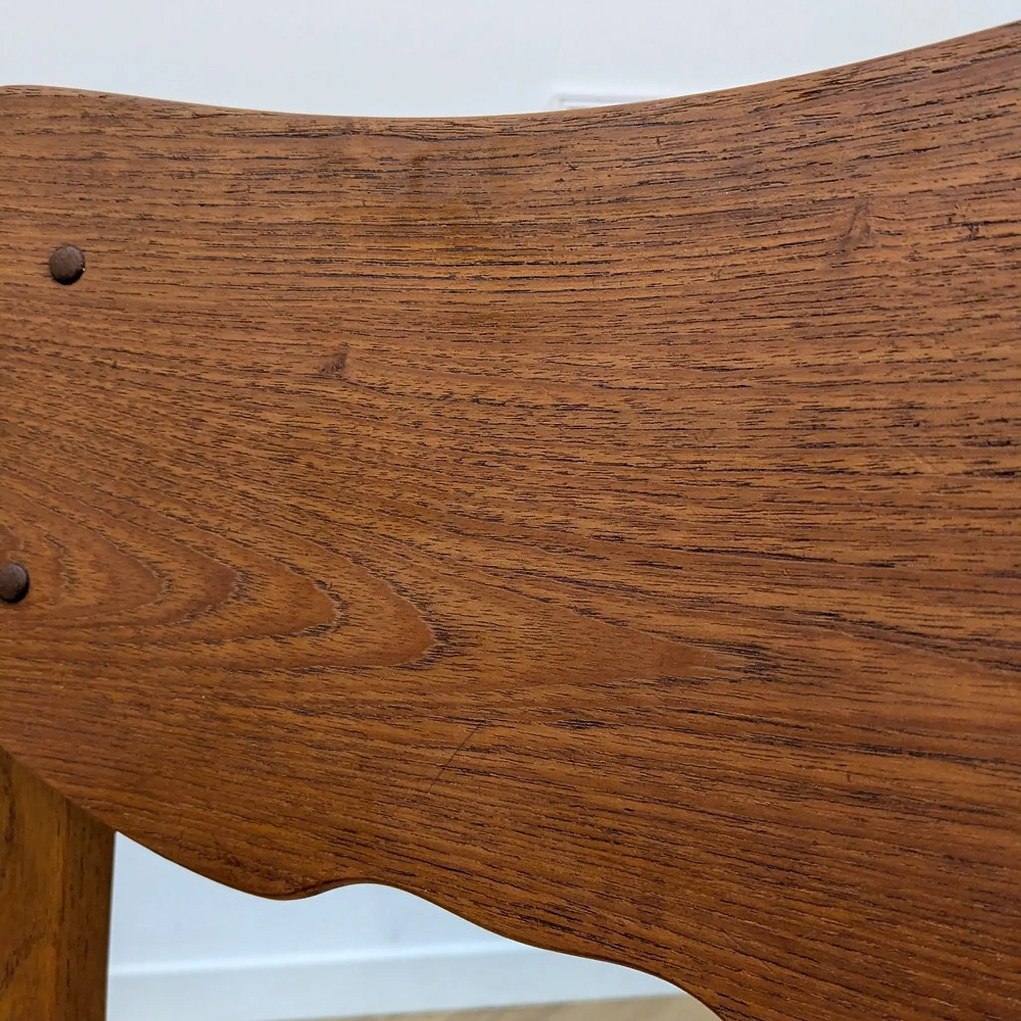 Scandinavian chair wood & vintage orange