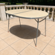 Folding oval table - height adjustable - metal and laminate - 60s/70s.