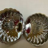 Metal scallop butter dish