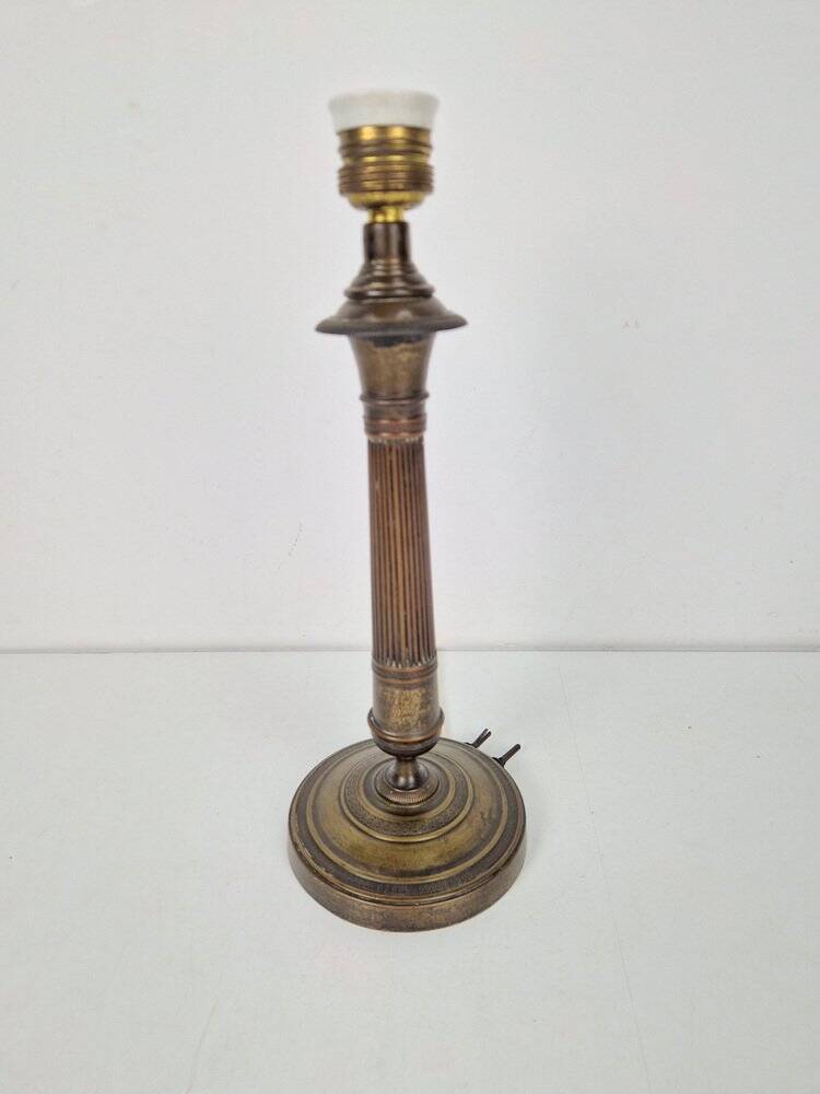 Vintage Empire Bronze Table Lamp, France, 1890s