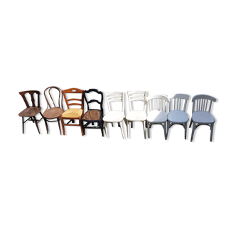 Miscellaneous antique chairs mismatched
