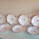 Sept assiettes plates décor Anne Marie des faïenceries de Sarreguemines/ vintage années 50-60