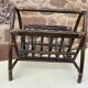 Vintage wicker magazine holder