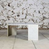 Eye-shaped marble coffee table 1970