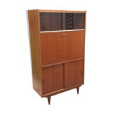 Secrétaire bureau vitrine vintage 1950-1960